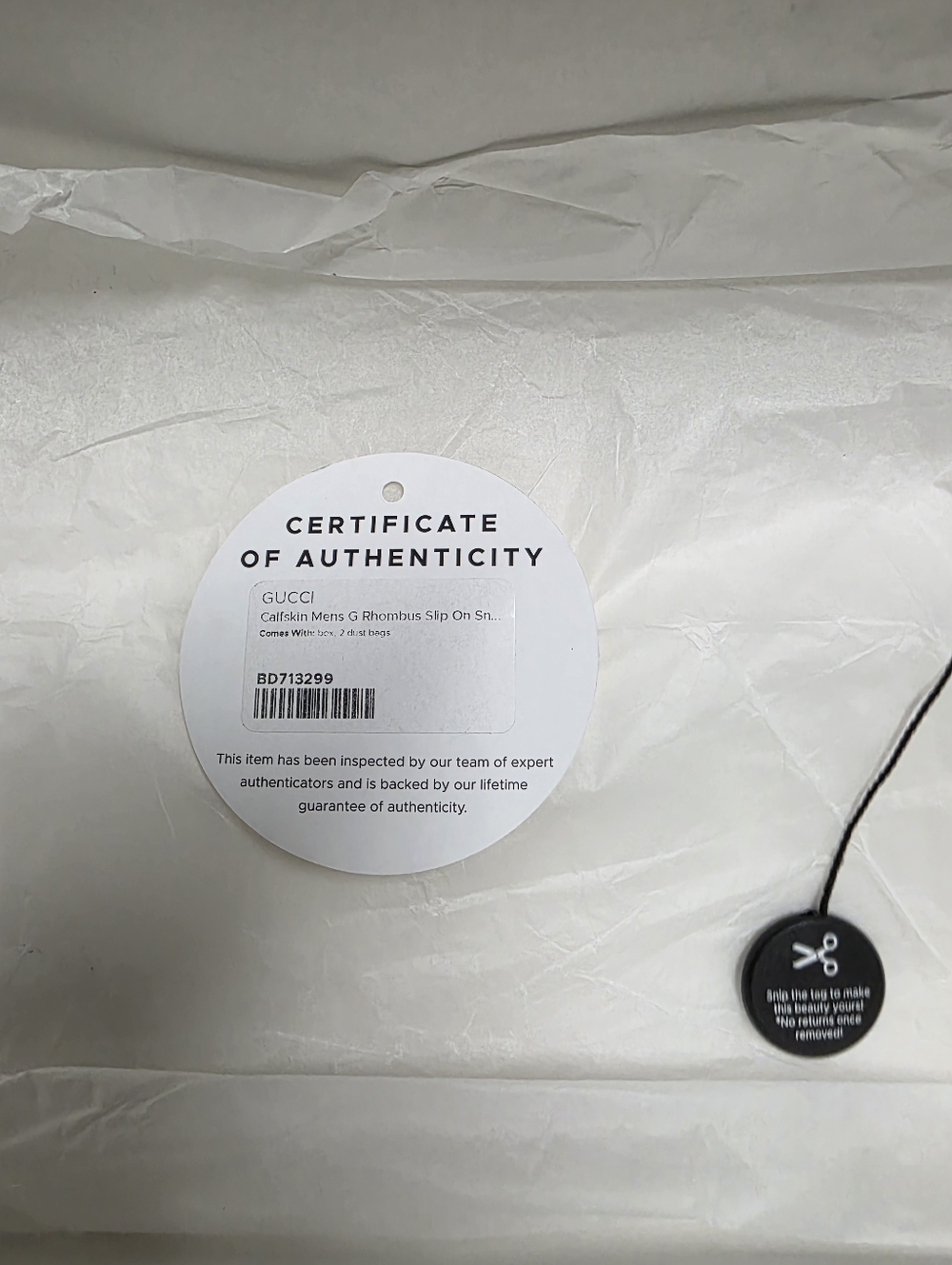 GUCCI RHOMBUS (CALFSKIN) SLIP-ON - Picture 9 of 15